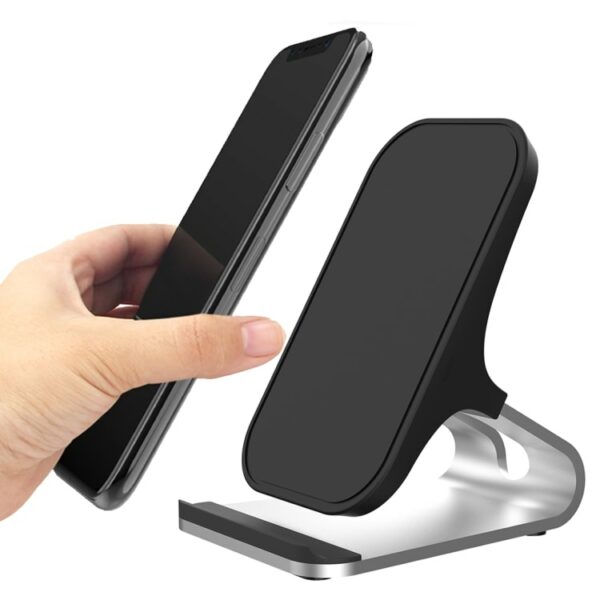Wireless Charger 10W Qi Silber