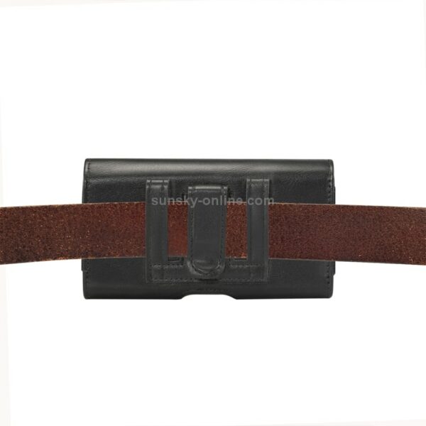 Universal Handytasche Leder Schwarz – Bild 3