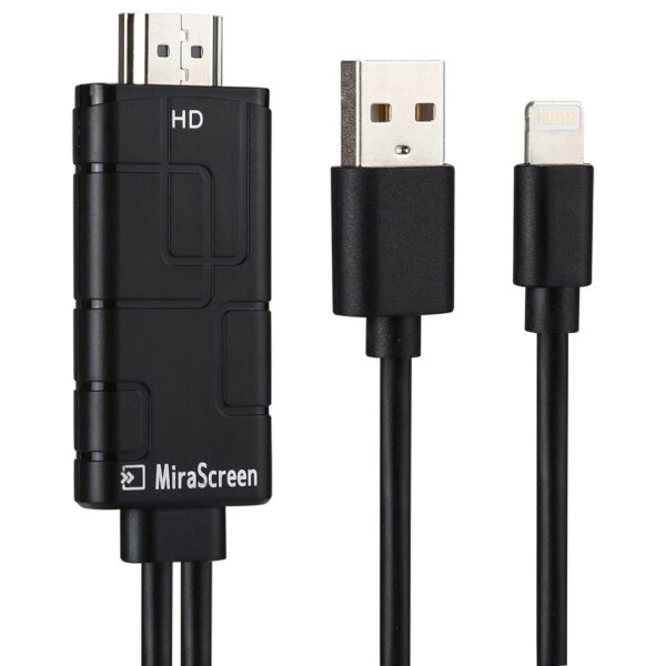 HDMI USB Lightning Smart Konverter 1080P HDTV AV Kabel 1,8m – Bild 2