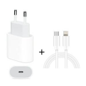 iPhone – Netzladegerät 18 Watt Type-C + lightning Kabel