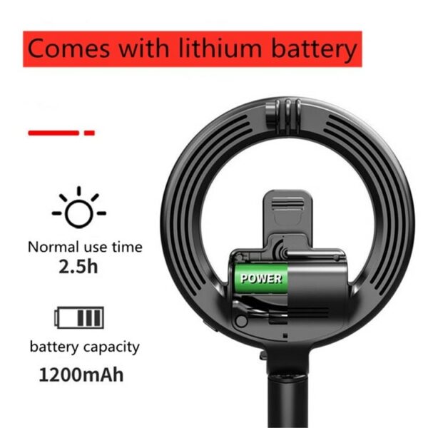 Ringlicht LED/Selfiestick Bluetooth - 13 cm – Bild 2