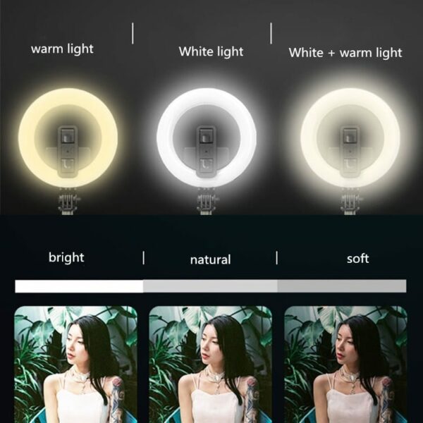 Ringlicht LED/Selfiestick Bluetooth - 13 cm – Bild 6