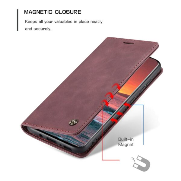 Huawei - Samsung - iPhone - CaseMe 013 Klappkappe Weinrot – Bild 3