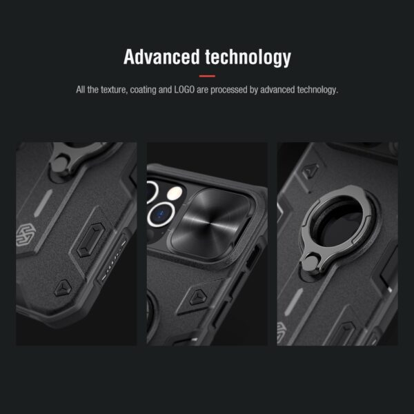 NILLKIN iPhone Schutzhülle mit Ring Armor Schwarz – Bild 6