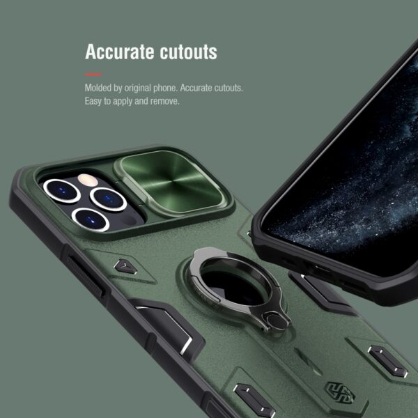 NILLKIN iPhone Schutzhülle mit Ring Armor Grün – Bild 6