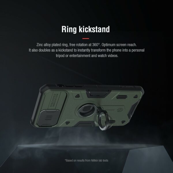 NILLKIN iPhone Schutzhülle mit Ring Armor Grün – Bild 2