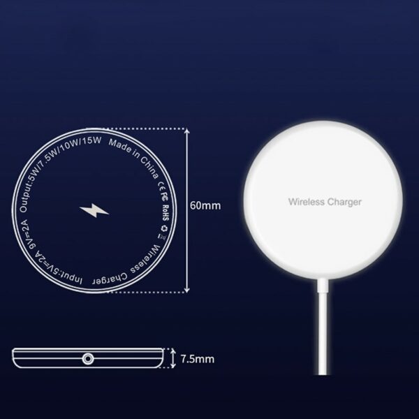 Wireless Charger - iPhone Qi Magnetic W60 15W – Bild 3