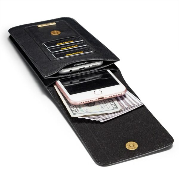 Universal Leder Handytasche Schwarz – Bild 2