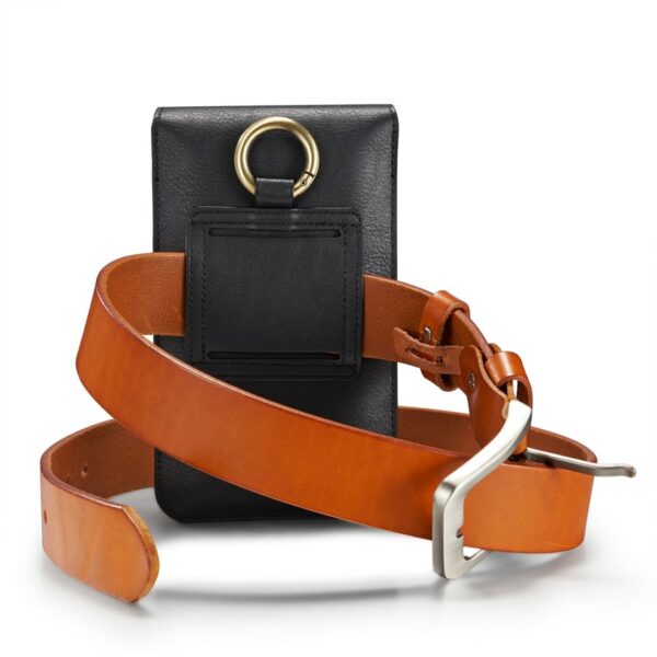 Universal Leder Handytasche Schwarz – Bild 4