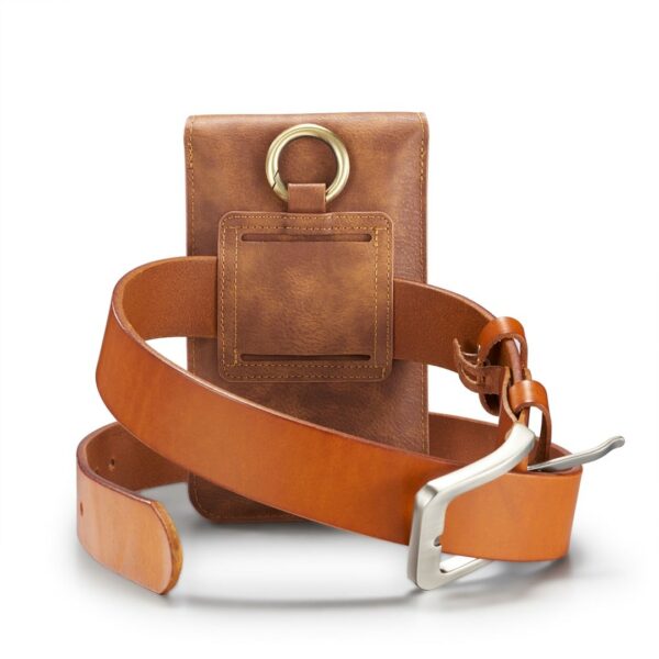 Universal Leder Handytasche Braun – Bild 5