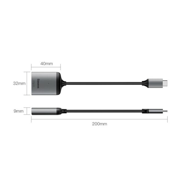 BASEUS - Adapter CAHUB-P0G USB-C / Type-C to SD / TF Card Reader – Bild 2