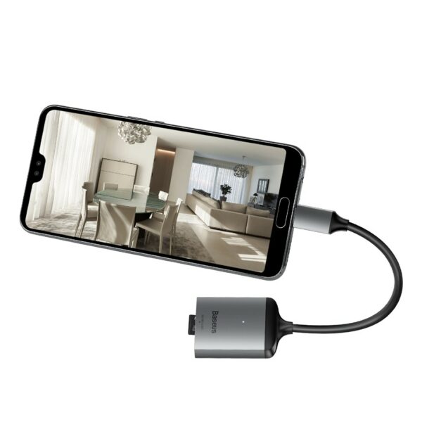 BASEUS - Adapter CAHUB-P0G USB-C / Type-C to SD / TF Card Reader – Bild 3
