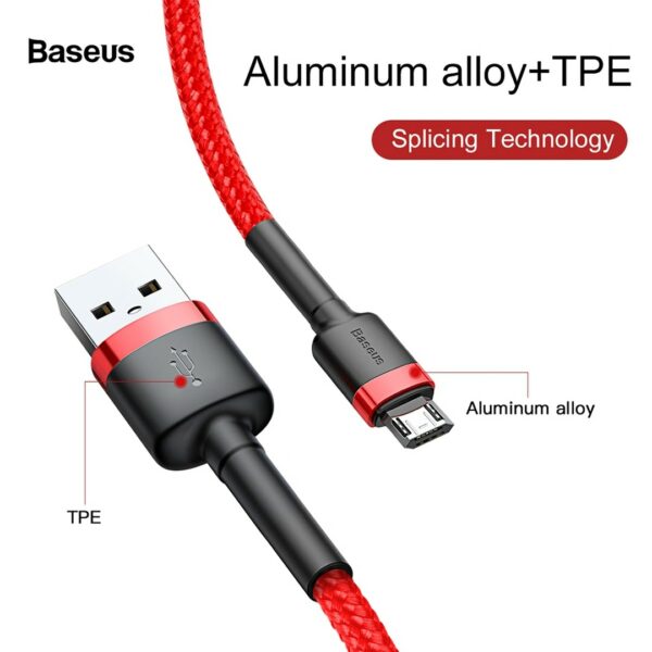 BASEUS - Ladekabel 2A Micro USB 3m – Bild 3