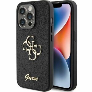 For iPhone 15 Pro Guess GLITTER SCRIPT BIG 4G Schutzhülle/Case