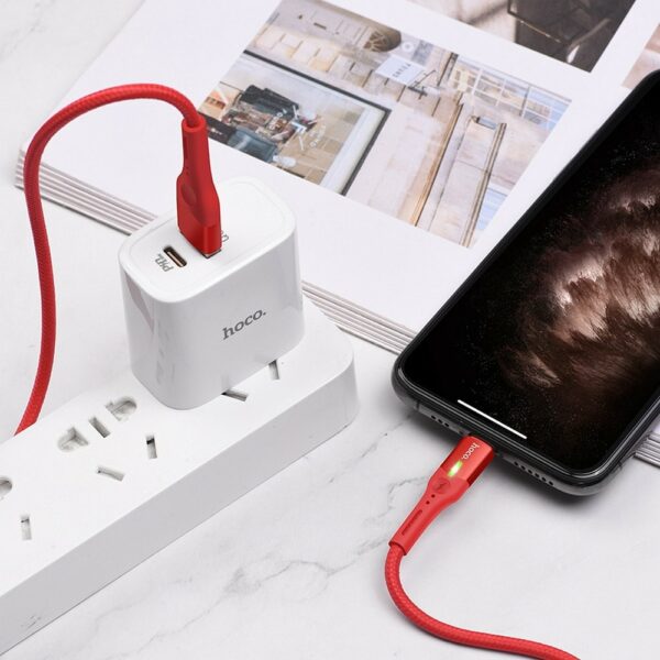 HOCO - Ladekabel iPhone Lightning LED 1,2m – Bild 4