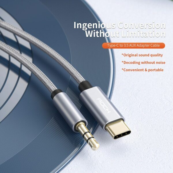 ROCK - Audio Adapter Kabel Type-C 3.5mm AUX – Bild 2