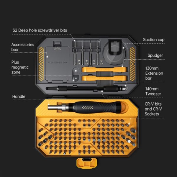 JAKEMY JM-8183 145 in 1 Reparaturset Werkzeug Smartphones Handy Tablet PC Laptop RC – Bild 3