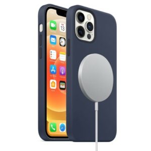 iPhone Magnetic Liquid Silicone Full Cover Magsafe Case with Charging