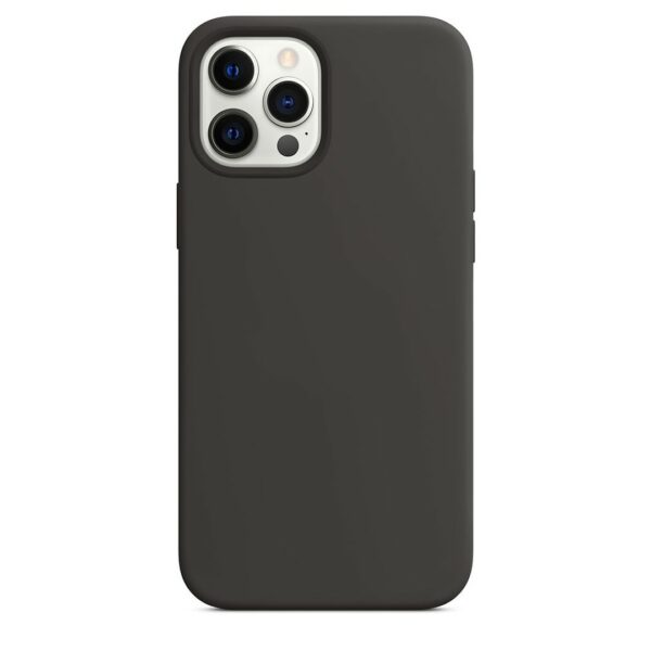 iPhone Magnetic Liquid Silicone Full Cover Magsafe Case with Charging Schwarz – Bild 2