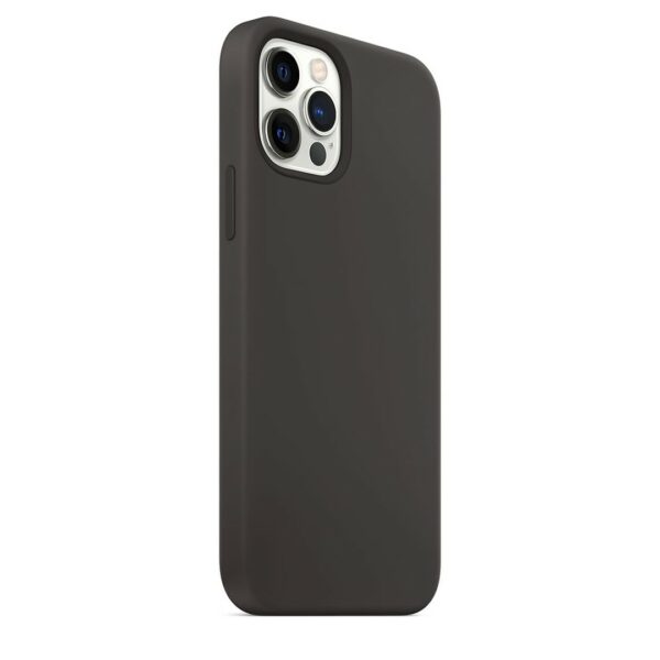 iPhone Magnetic Liquid Silicone Full Cover Magsafe Case with Charging Schwarz – Bild 3