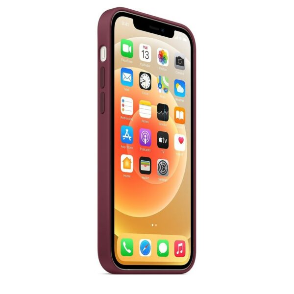 iPhone Magnetic Liquid Silicone Full Cover Magsafe Case with Charging Rot – Bild 3
