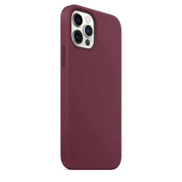 iPhone Magnetic Liquid Silicone Full Cover Magsafe Case with Charging Rot – Bild 4
