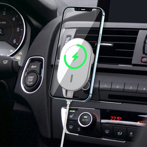 WiWU iPhone Magsafe Kfz Halterung 15W  Qi Magnetic Wireless Charger – Bild 3