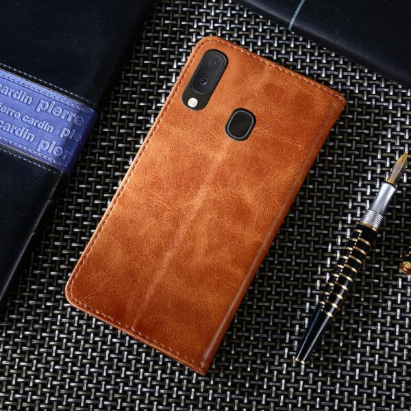 Non-Magnetic Retro Samsung - Klappetui Leder – Bild 2