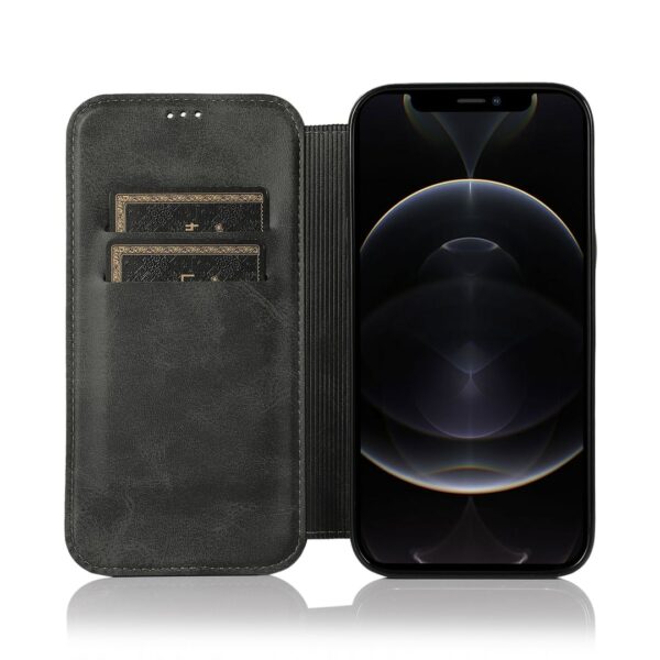 Closure iPhone - Klappetui Leder Schwarz – Bild 3
