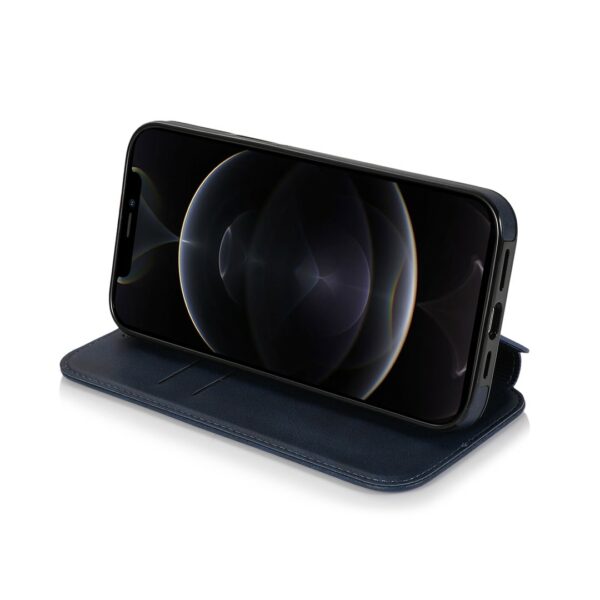 Closure iPhone - Klappetui Leder Blau – Bild 4