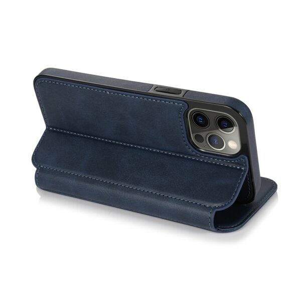 Closure iPhone - Klappetui Leder Blau – Bild 5