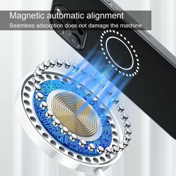 WK WP-U92 iPhone 15W  Magnetic Wireless Charger with Indicator LED – Bild 3