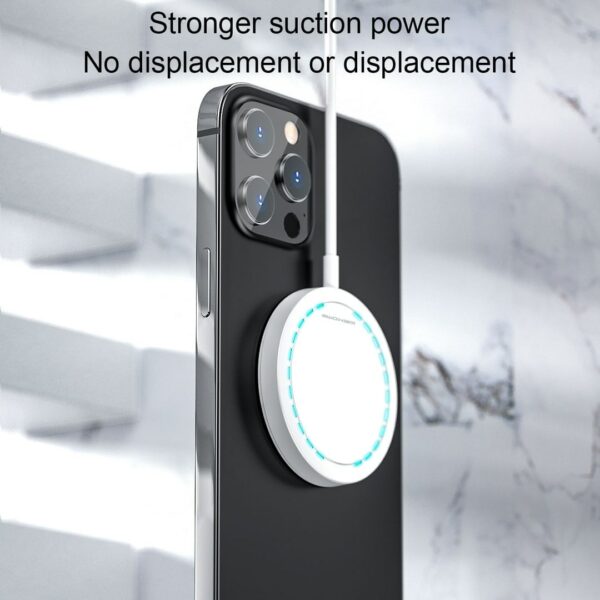 WK WP-U92 iPhone 15W  Magnetic Wireless Charger with Indicator LED – Bild 4