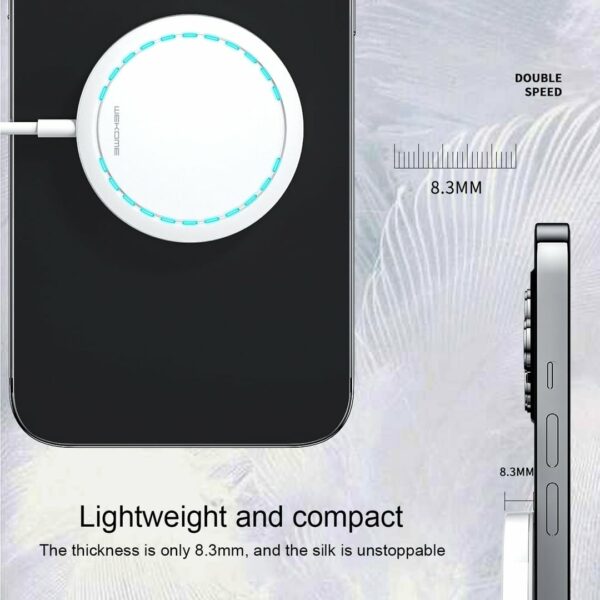 WK WP-U92 iPhone 15W  Magnetic Wireless Charger with Indicator LED – Bild 5