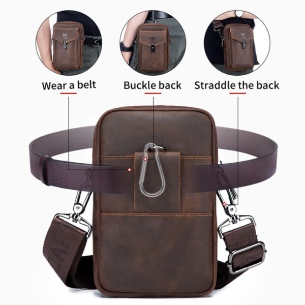 Universal Handytasche BULL CAPTAIN Leder Braun – Bild 7