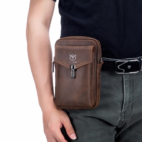 Universal Handytasche BULL CAPTAIN Leder Braun – Bild 3