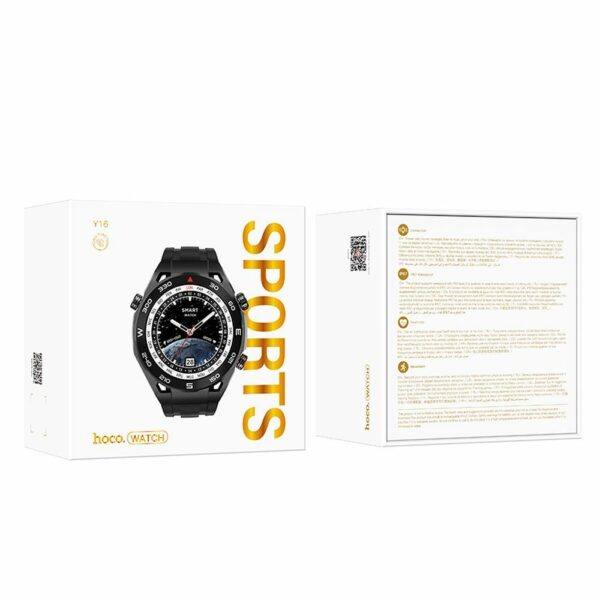 Smartwatch Hoco Y16 Smart Sport Watch (Call Funktion) iOS devices and Android Schwarz – Bild 6