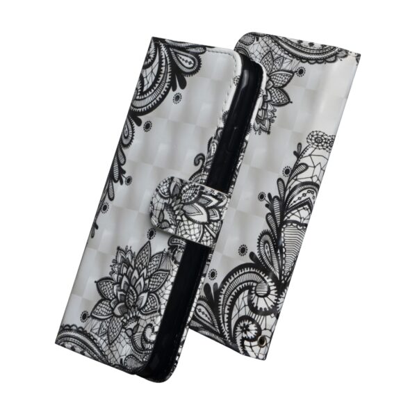 iPhone - Klappetui Schwarze Blumen – Bild 2