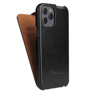 Fierre Shann iPhone - Klappetui Leder Schwarz