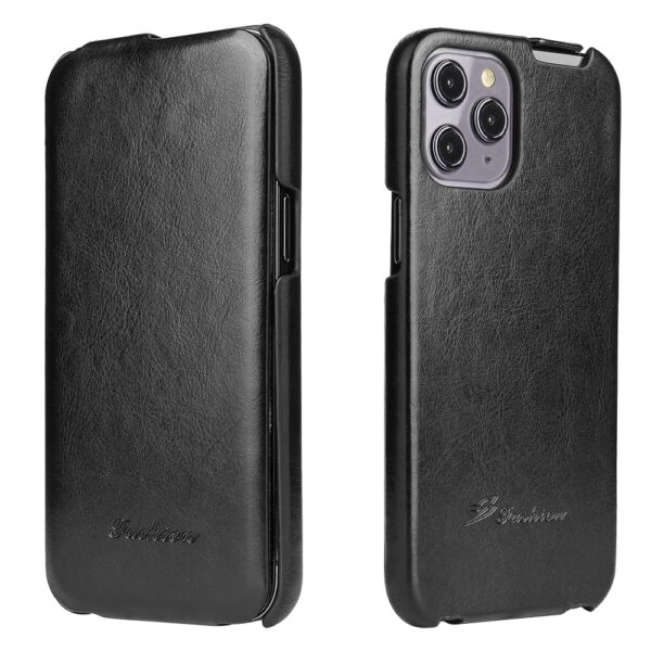 Fierre Shann iPhone - Klappetui Leder Schwarz – Bild 2