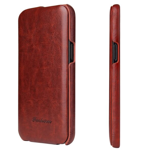 Fierre Shann iPhone - Klappetui Leder Braun – Bild 3