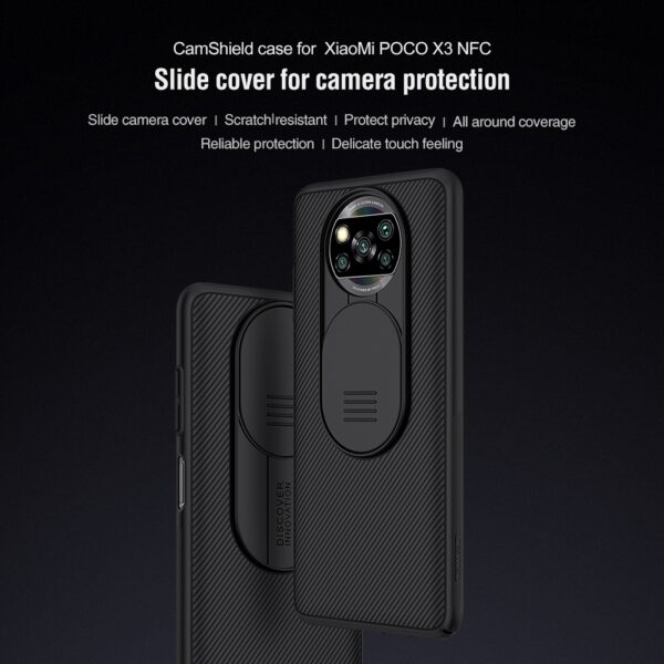 NILLKIN Xiaomi Poco X3 NFC Camshield Schutzhülle Schwarz – Bild 3