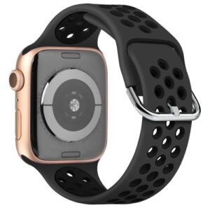 Apple Watch Series 6 & SE & 5 & 4 44mm / 3 & 2 & 1 Two-tone Silicone Armband Schwarz/Grau