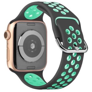 Apple Watch Series 6 & SE & 5 & 4 40mm / 3 & 2 & 1 38mm Two-tone Silicone Armband Grau/Grün