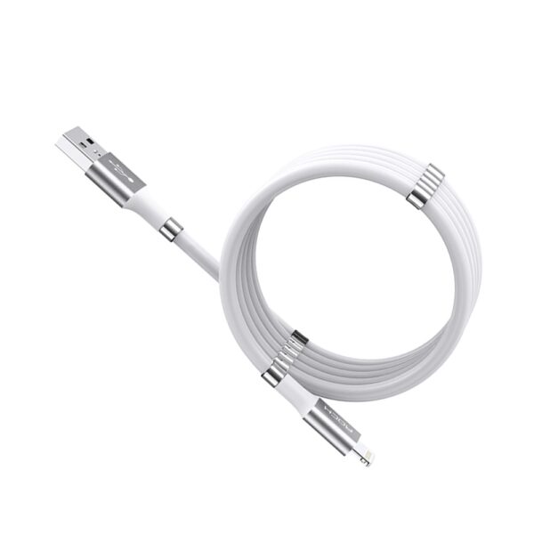ROCK 2.4A 8 Pin Silicone Magnetik Lightning Lade/Daten Kabel 1m