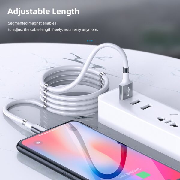 ROCK 2.4A 8 Pin Silicone Magnetik Lightning Lade/Daten Kabel 1m – Bild 6