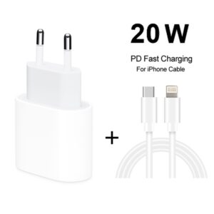 iPhone – Netzladegerät 20 Watt Type-C + lightning Kabel