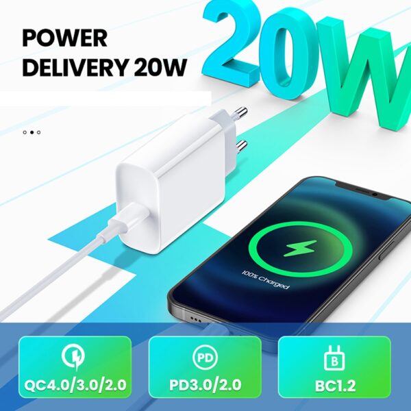 iPhone – Netzladegerät 20 Watt Type-C + lightning Kabel – Bild 2