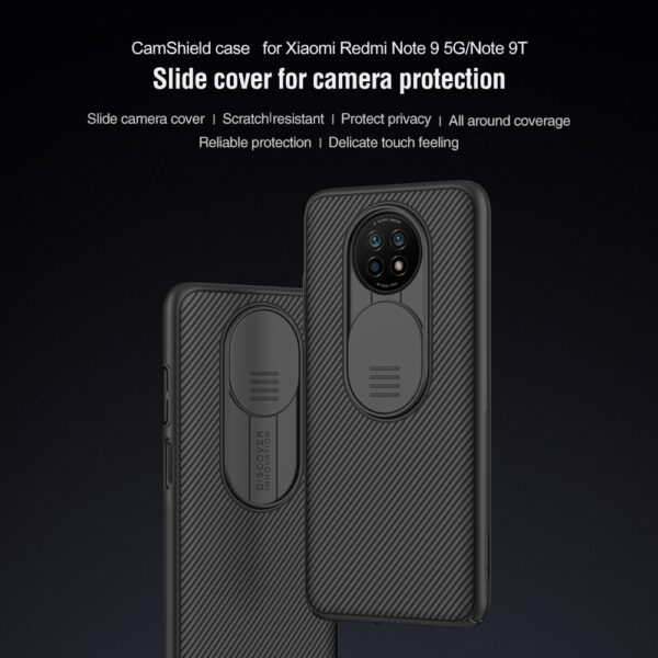 Xiaomi Note 9 5G / Note 9T NILLKIN Black Mirror Series PC Camshield Schutzhülle – Bild 2