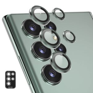 Für Samsung Galaxy S23 Ultra 5G Rear Lens Aluminium Kamera Schutz Glas Grün